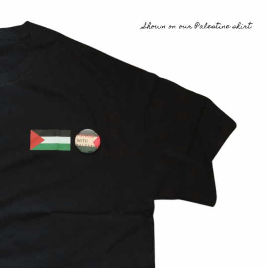 I Stand With Palestine Flag Button Pin Badge
