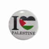 Top view of our I Love Palestine Large Pin Badge