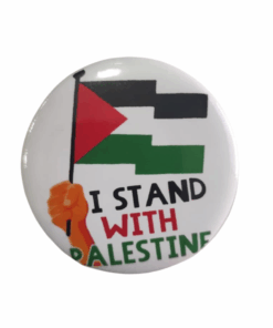 Top view of our Palestine Badge Flag Large Pin