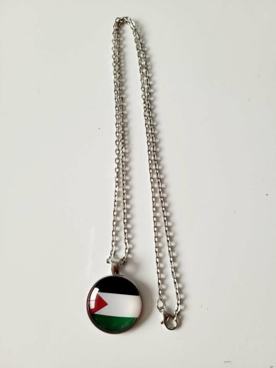Palestine Flag - Round Pendant Necklace Palestine Flag - Round Pendant Necklace