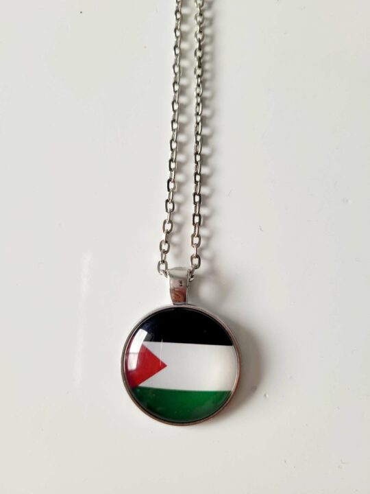 Palestine Flag - Round Pendant Necklace Palestine Flag - Round Pendant Necklace