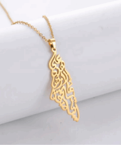 On This Land Palestine Necklace in Gold