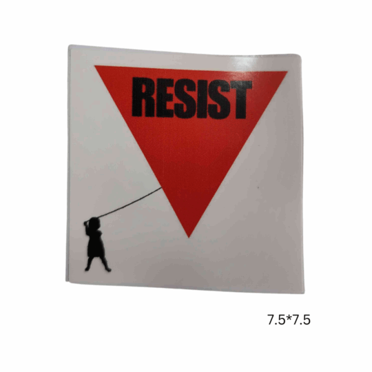 M) Resist Red Inverted Triangle Sticker, Resist Red Inverted Triangle