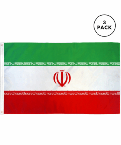 3 piece bundle of large Iran flag in standard size