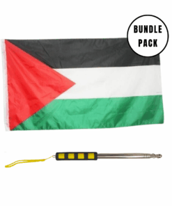 Bundle Pack of Telescopic Handheld Pole and Palestine Flag