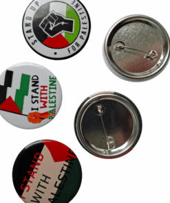 Front and back view of Large 4.5cm Palestine Pin Badge