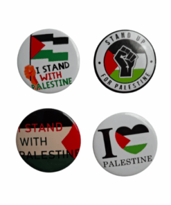 Top view of our Large 4.5cm Palestine Pin Badge
