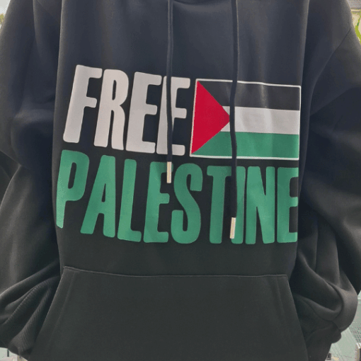 Close up of Premium Free Palestine Hoodie