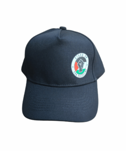 Front view of Stand Up For Palestine Large Design Hat
