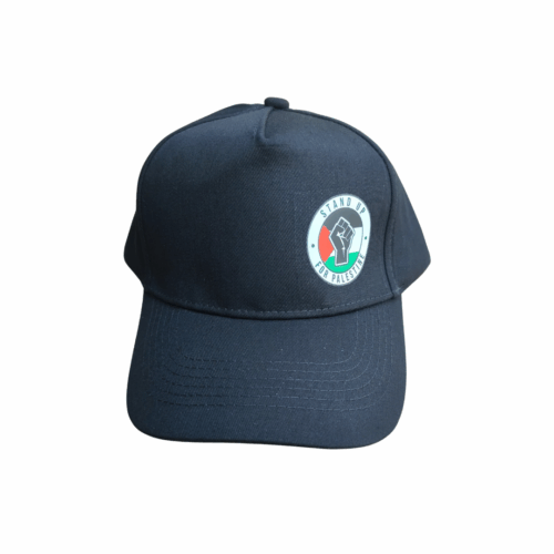Stand Up For Palestine Large Design Hat Front view of Stand Up For Palestine Large Design Hat