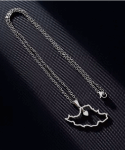Iran Map Necklace in silver