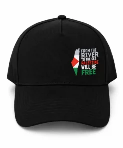 Full front image of our River to the Sea Palestine Larger Bolder Hat